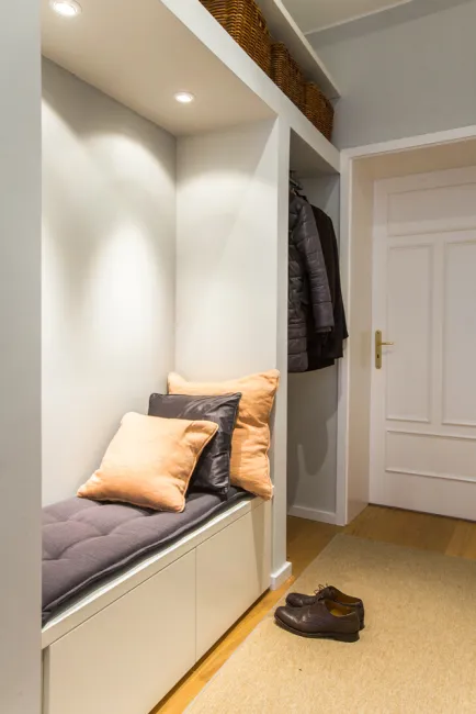 conscious design interiors zarattini berlin garderobe eingang flur sitzbank